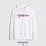 sweat shirt homme givenchy hoodie broderie logo blanc